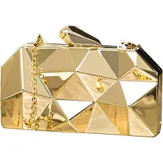 Bolsa Clutch Feminina Texturizada com Brilho para Festa e Jantar com Alça Removível Y1020