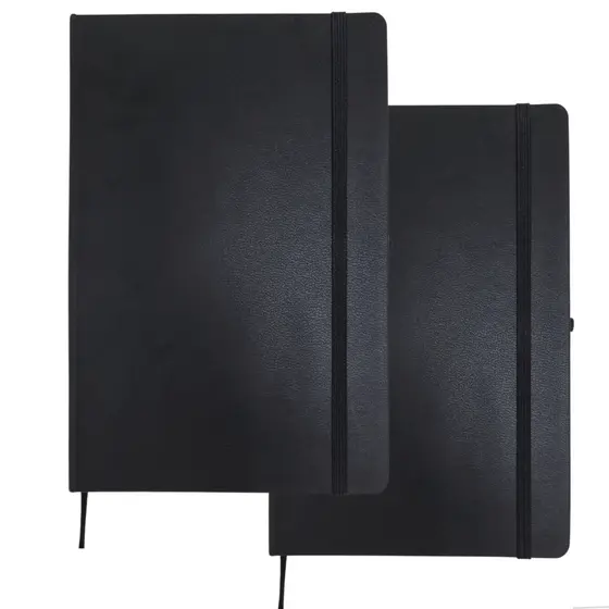 2 Cadernetas Anotação A5 Executiva SKETCHBOOK Tipo Moleskine Couro Sintético Premium
