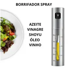 Spray Borrifador de Azeite, Óleo 100ML Aço Inoxidável Ka-2030 Prateado