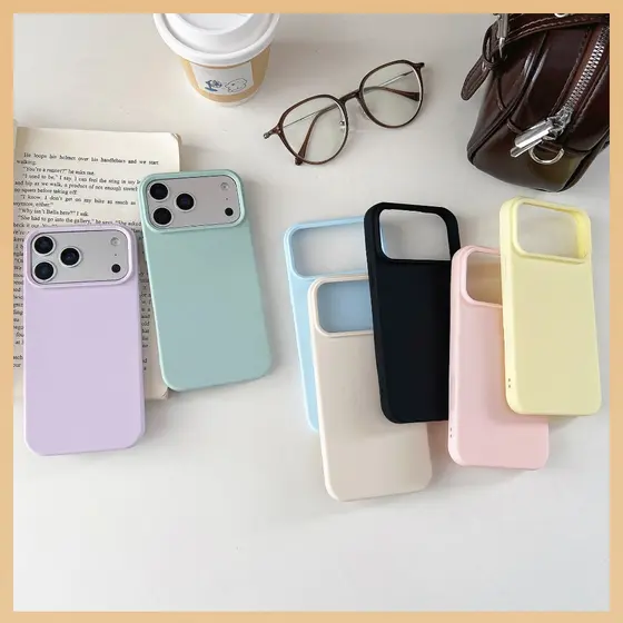 Capa Silicone Aveludada Premium Macia Antiderrapante para iPhone 17 17 Pro 17 Pro Max Proteção Slim