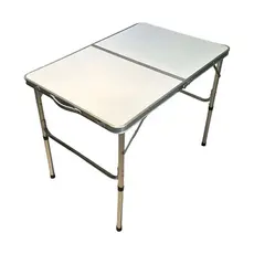 Mesa Dobrável Vira Maleta Alumínio Com Alça Camping Pesca Jardim Branco LuvinCo