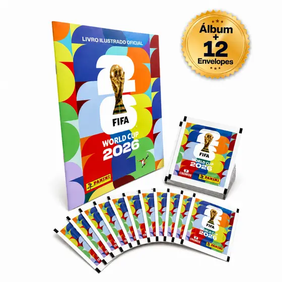 Álbum Brochura + Kit 12 Envelopes 84 Cromos + Chance de Lendária Copa Do Mundo