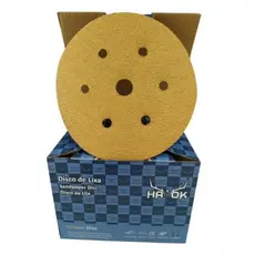 Disco de Lixa 150mm 6 pol Vários Grãos para Lixadeira Roto Orbital 7 Furos