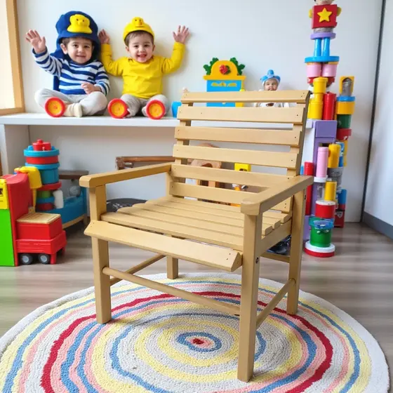 Cadeirinha para Criança Madeira Estilo Jardim Escolinha Segurança Envio Imediato