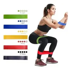 Kit 5 Mini Bands de Exercício - Alta Resistência | Pilates, Yoga e Treino Funcional