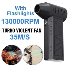 Mini Ventilador Soprador De Ar Turbo 130000 RPM Sem Fio Portátil
