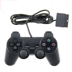Controles PS2 Joystick Com Fio Ergonômico Plug And Play Cor Preto