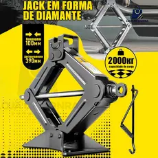 Macaco Sanfona de Carro Suporta 2 Toneladas 2000 kgs Jacaré Universal Original para Troca de Pneu