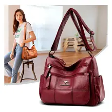 Bolsa Feminina Média Em Couro Eco Prática Transversal Crossbody