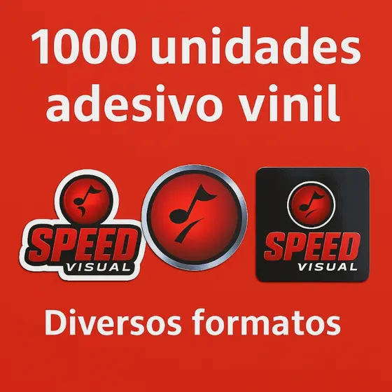 1000 Adesivo Personalizado 4x4cm Sua Logo e Arte Prova D'água e Resistente a Temperaturas e Abrasão