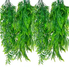 Mix Pendentes de Samambaia+ Pendentes de Bambu Artificial 80cm Pendurada Verde Artificial Decoração