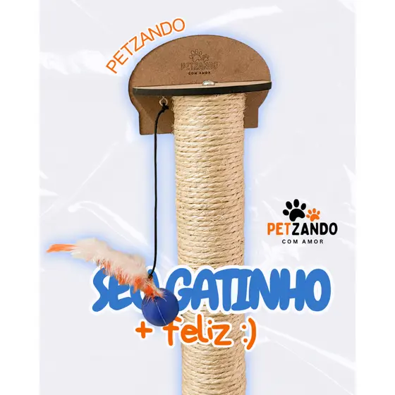 Arranhador Premium para Gatos Sisal Natural 6mm Alta Durabilidade