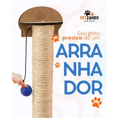Arranhador Parede Gato Sisal Poste Brinquedo Pet PetZando