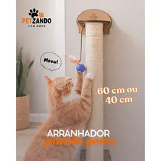 Arranhador Resistente para Gatos Ativos Parede Brinquedo Pet Poste Sisal