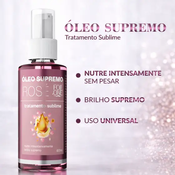 Óleo Supremo Brilho Extraordinário Hidratante Capilar Nutre e Finaliza