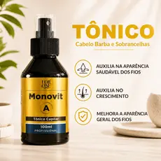 Tonico Cabelo Crescimento Monovit A Tratamento Capilar Barba e Sobrancelha