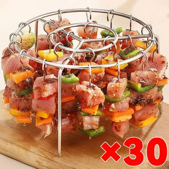 Rack De Espeto De Fritadeira De Ar Vertical De Aço Inoxidável Com Espetos De Carne Especiais Para Assar Forno Universal