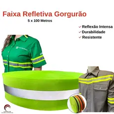 Fita Refletiva Sinalizadora Verde Neon 10 Metros - Alta Visibilidade e Durabilidade