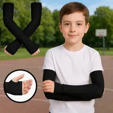 Manguito Infantil Par UV50+ Proteção Solar Ciclismo Corrida Futebol jogos gamer