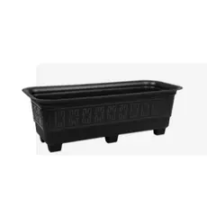 kit 5 Vaso jardineira retangular 6L plástico resistente P/ flores hortas suculentas