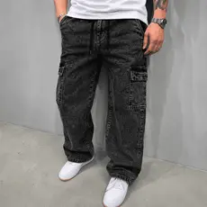 Calça Cargo Masculina Feminina Skate Streetwear 6 Bolsos Cordão Ajustável Casual Sarja Premium Confortável Moda Unissex