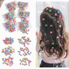 Grampos De Cabelo Com Flores Infantis De 100 Peças | Lindos Acessórios Para Meninas , Perfeitos Festas E Festivais