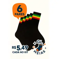 Meias rastafari Cano Alto algodão Atoalhada cores do regga