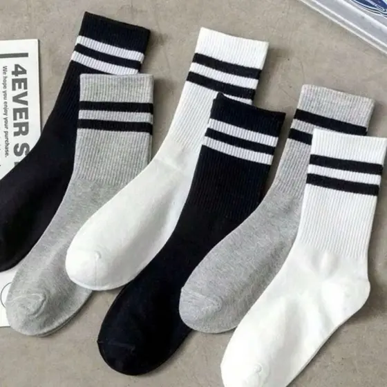 Kit 3,6 ou 12 pares Meia cano alto Academia e esportes