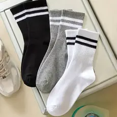 Kit 3 pares de meias algodao Cano Alto Esportiva