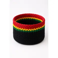 Cesto Organizador em Fio de Malha – Estilo Rastafari