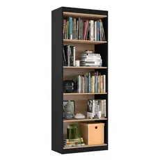 Livreiro Space Organizador Livreiro Para Sala Escritório Space Preto Freijó
