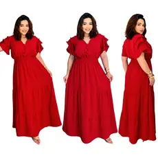 Vestido Longo Plus Size Duna Pipoca c/ Bojo e Botões - Conforto e Estilo
