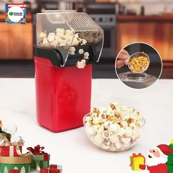 Pipoqueira Elétrica Ar Quente Máquina Fazer Pipoca Sem Óleo Minijoy - 110v