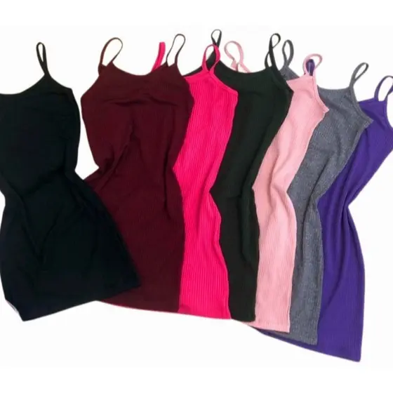 Vestido Tubo Slim Feminino Curto Alcinha