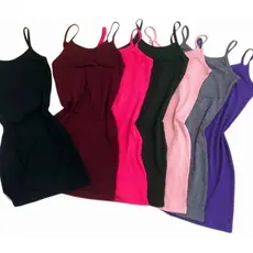 Vestido Tubo Slim Feminino Curto Alcinha