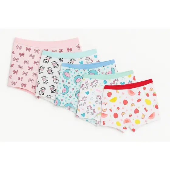 Kit 6 Unidades Calcinhas Boxer Infantil Feminina