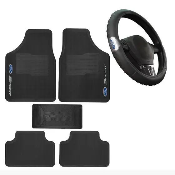 Tapetes Carro Ford + Capa De Volante Universal