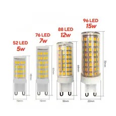 Kit Lampada Led Halopim G9 Led Para Lustre Arandela 110v/220v 5W 7W 12W 15W