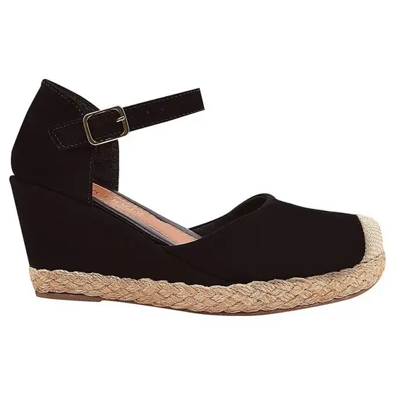Anabela Feminina Frente Fechada Modelo Estilo Boneca Moda Modesta com Fecho em Fivela Ref: 843
