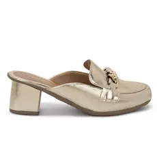 Mule Bico Quadrado com Salto Bloco Feminino Macerata Sapato Corrente da Moda Verão Ref: Q-1200