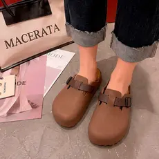 Mule Clog Feminino Confortável Antiderrapante Super Leve no Estilo Boston Minimalista Ref: C-01