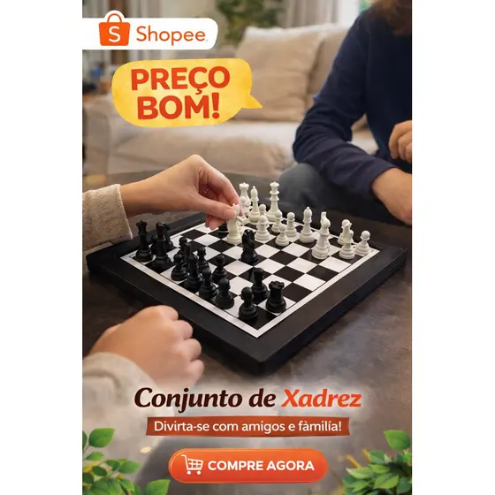 JOGO DE XADREZ  e TRILHA – (2 em 1) - TAMANHO GDE. ou PEQ.