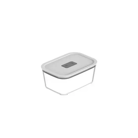 Pote de Vidro Hermético 370ml Branco com Válvula - Multiuso, Resistente, Seguro e Prático