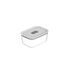 Pote de Vidro Hermético 370ml Branco com Válvula - Multiuso, Resistente, Seguro e Prático