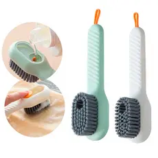 Escova de Limpeza Multiuso com Dispenser para Sabão Líquido - Escova Limpa Tênis Sapato Roupas