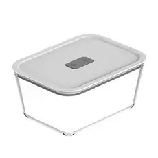 Pote de Vidro Hermético 2,4L Branco com Válvula - Multiuso, Resistente, Seguro e Prático