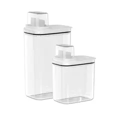 Ou - Dispenser Lavanderia Flow Porta Sabão Amaciante Alvejante 1,5L e 2,3L