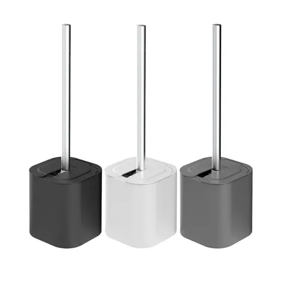 Escova Sanitária Dual Com Suporte e Tampa - Ou