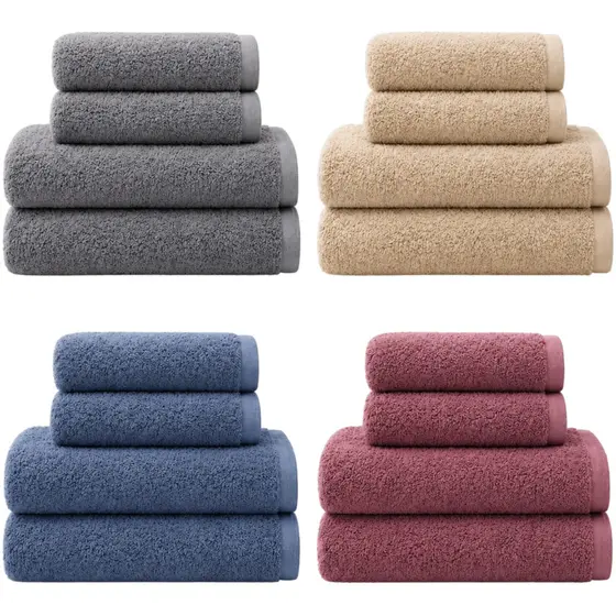 Jogo de Toalha de Banho SoftMax® Kit 4 Peças 100% Algodão Penteado Grande Felpuda Macia Absorvente