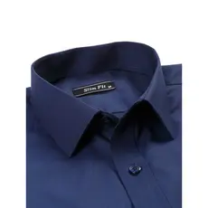 Camisa Social Masculina Slim Fit Manga Longa Mitong  Sem Elastano Elegante e Antirrugas 40%Algodão + 60%Poliéster